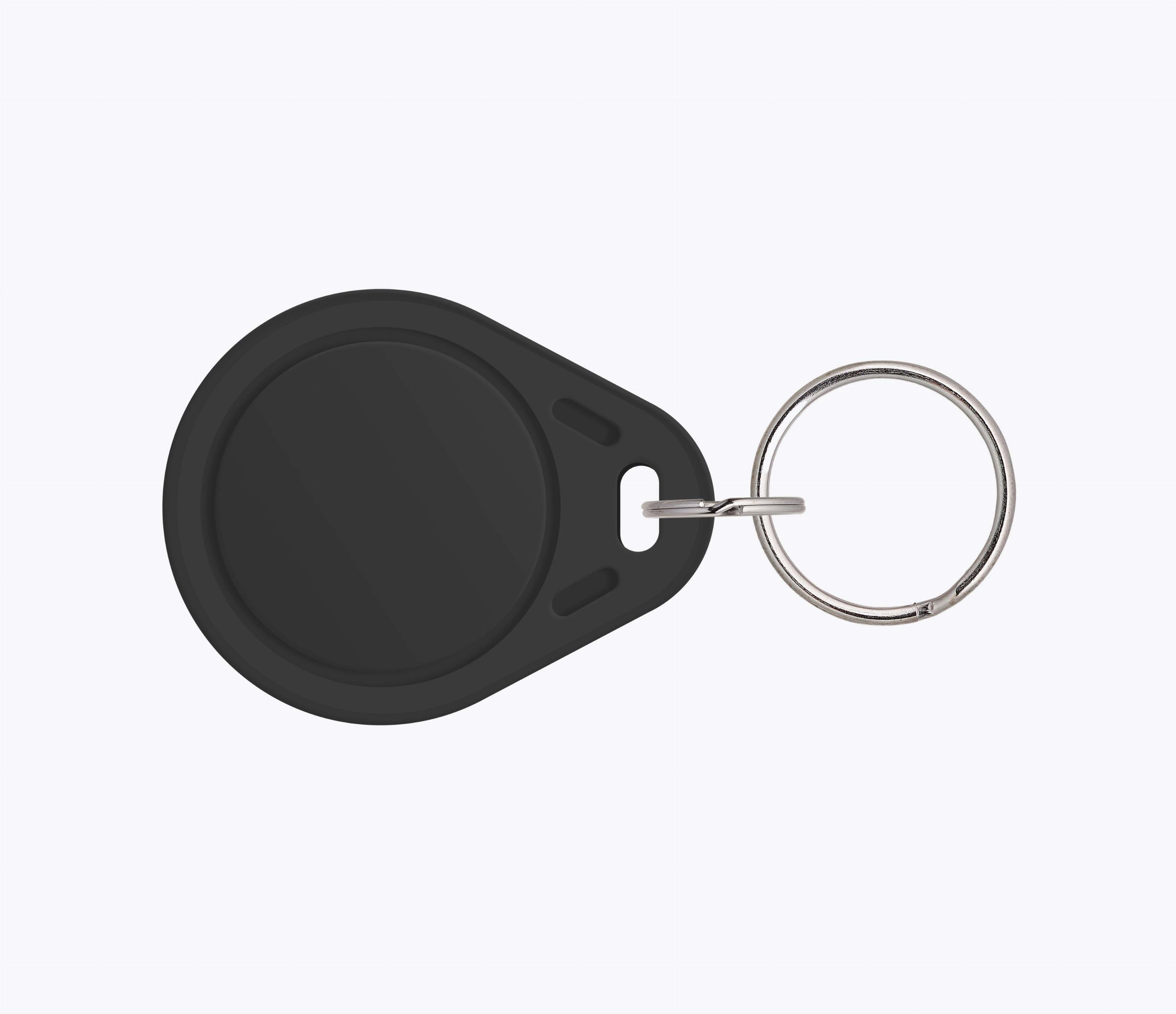 Пластиковые ABS брелоки с чипом и кольцом черные Пластиковые ABS RFID-брелоки с чипом и вашим логотипом