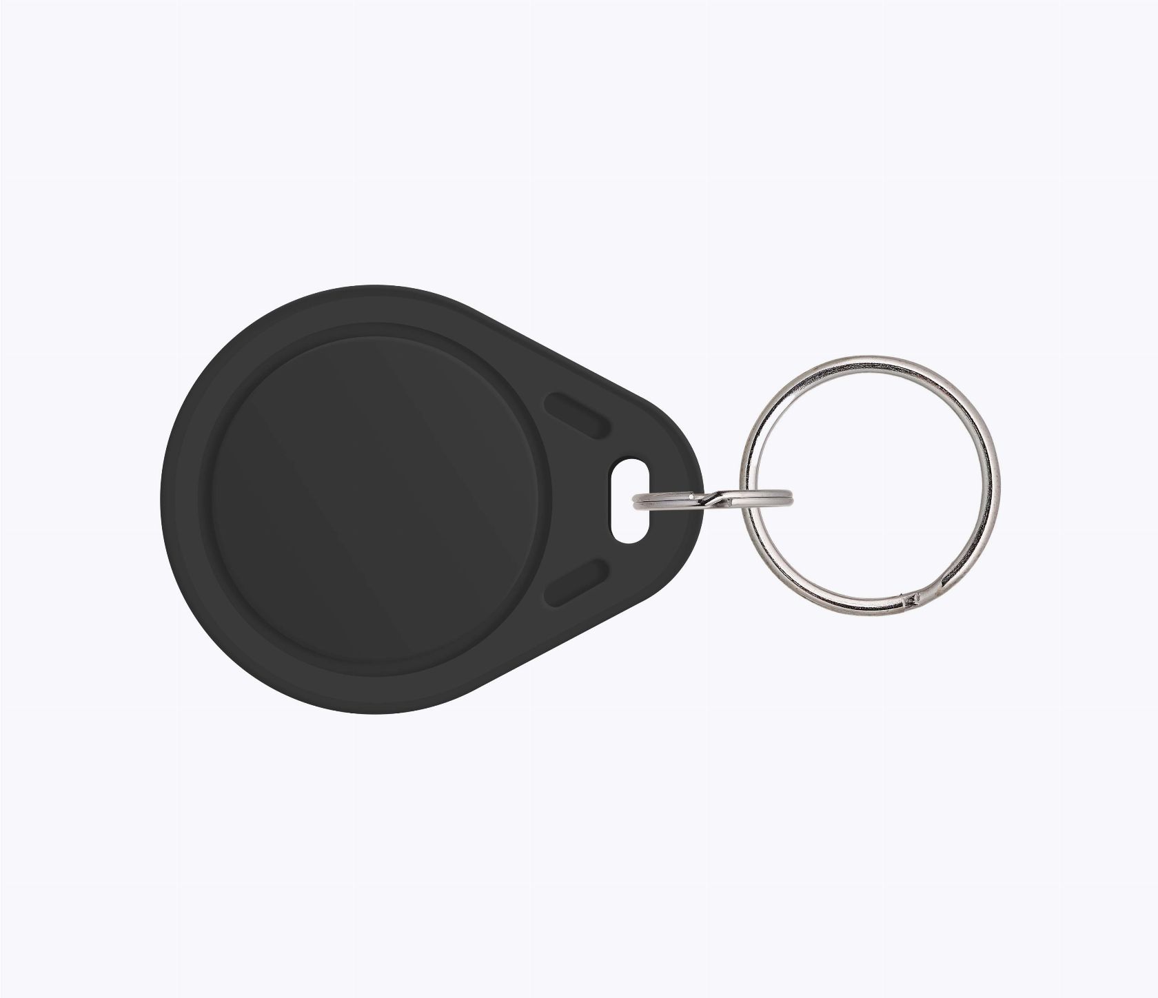 Пластиковые ABS брелоки с чипом и кольцом черные Пластиковые ABS RFID-брелоки с чипом и вашим логотипом