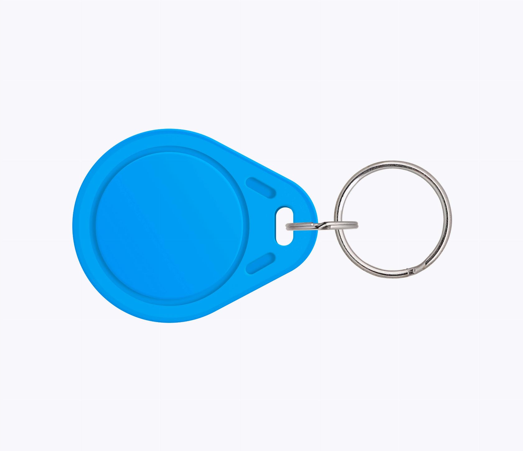 Пластиковые ABS брелоки с чипом и кольцом голубые Пластиковые ABS RFID-брелоки с чипом и вашим логотипом