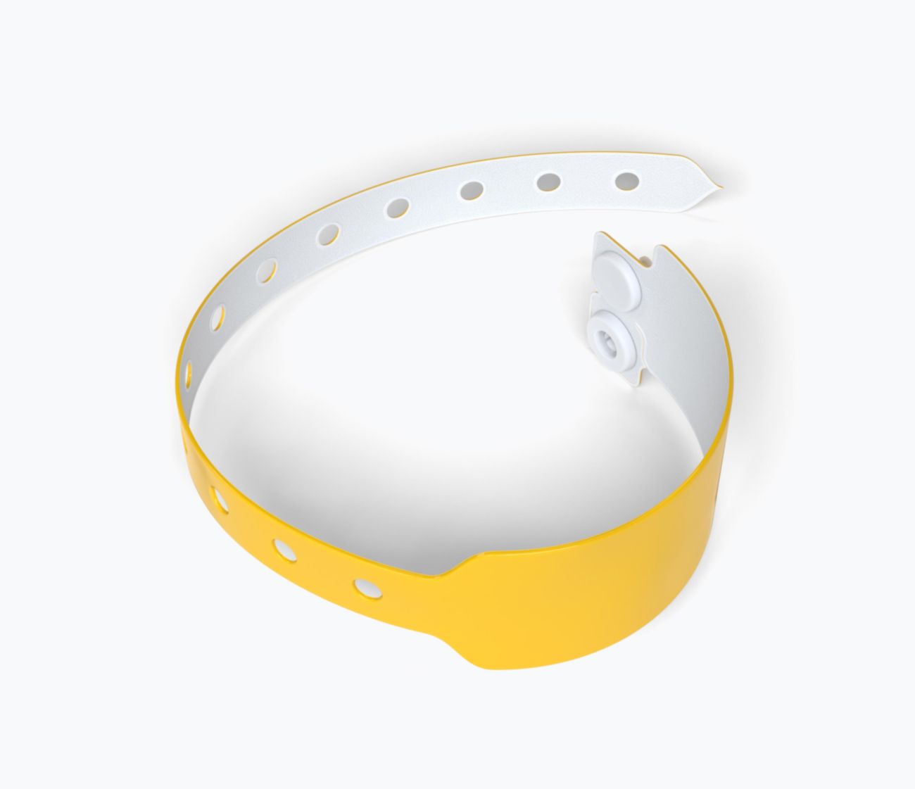 Виниловый RFID-браслет U с чипом в расстегнутом виде Виниловый RFID-браслет U с чипом