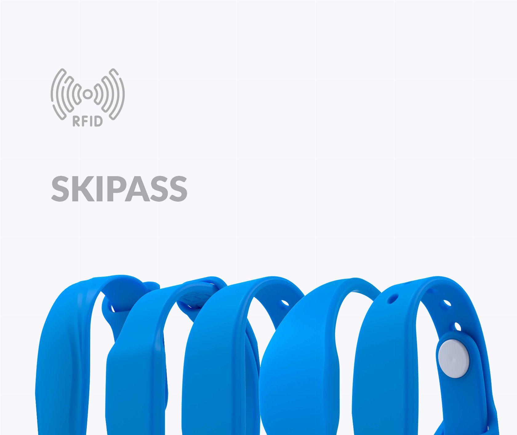 Силиконовые RFID-браслеты с чипом для горнолыжных курортов Skipass