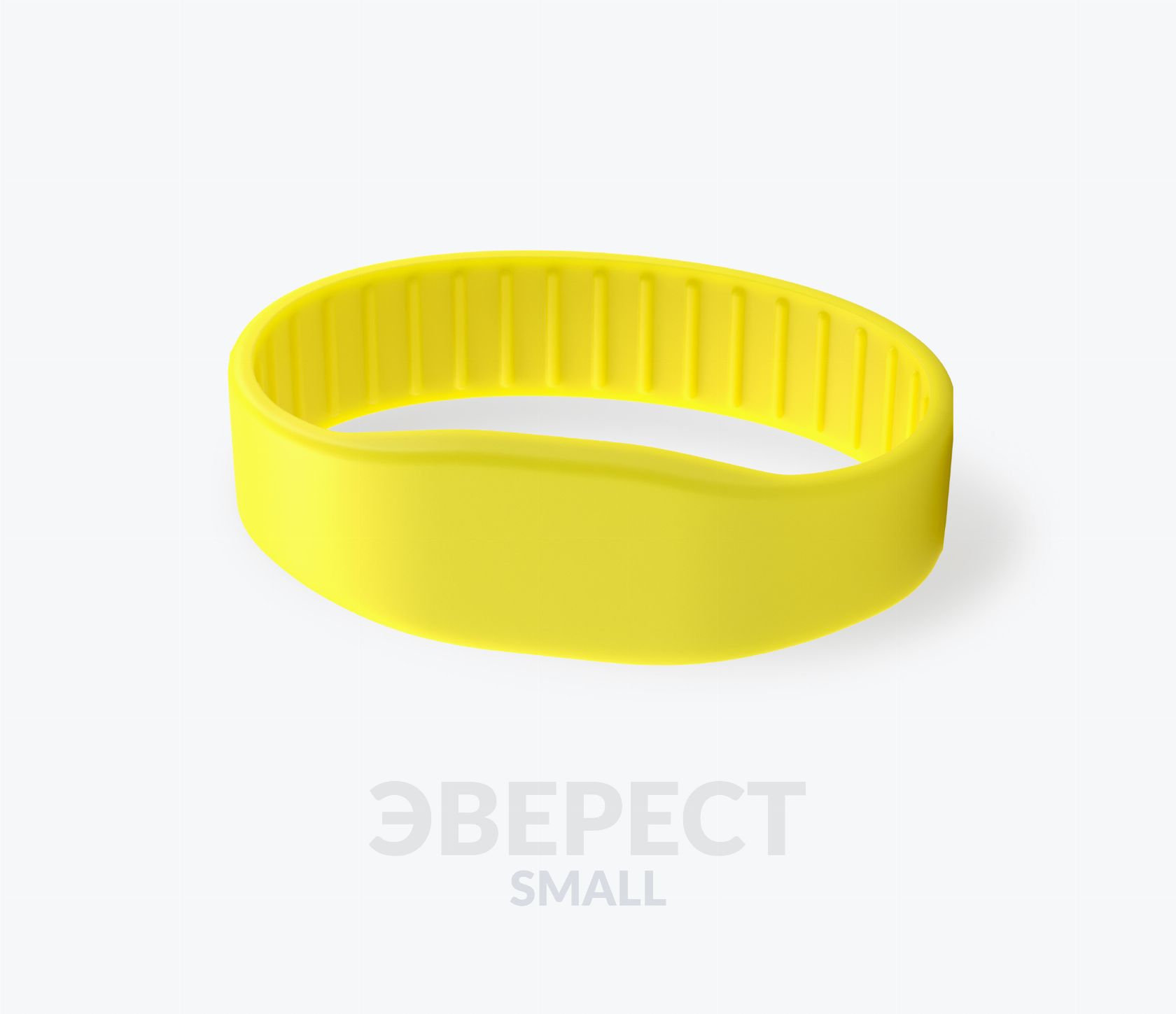 Силиконовый RFID-браслет Эверест S с чипом желтый флуоресцентный