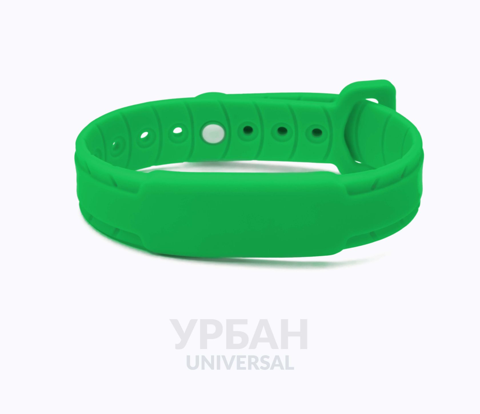 Силиконовый RFID-браслет Урбан с чипом TK4100 зеленый