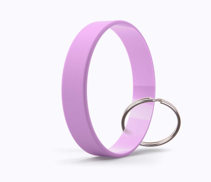 Силиконовый браслет Промо с кольцом вид спереди Силиконовый браслет Промо с кольцом